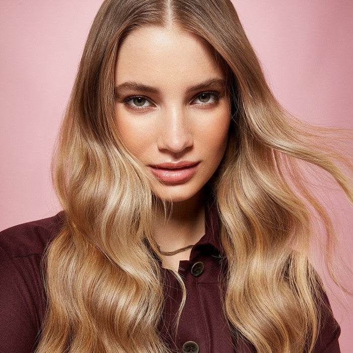 Woman with beautiful blown out hair
