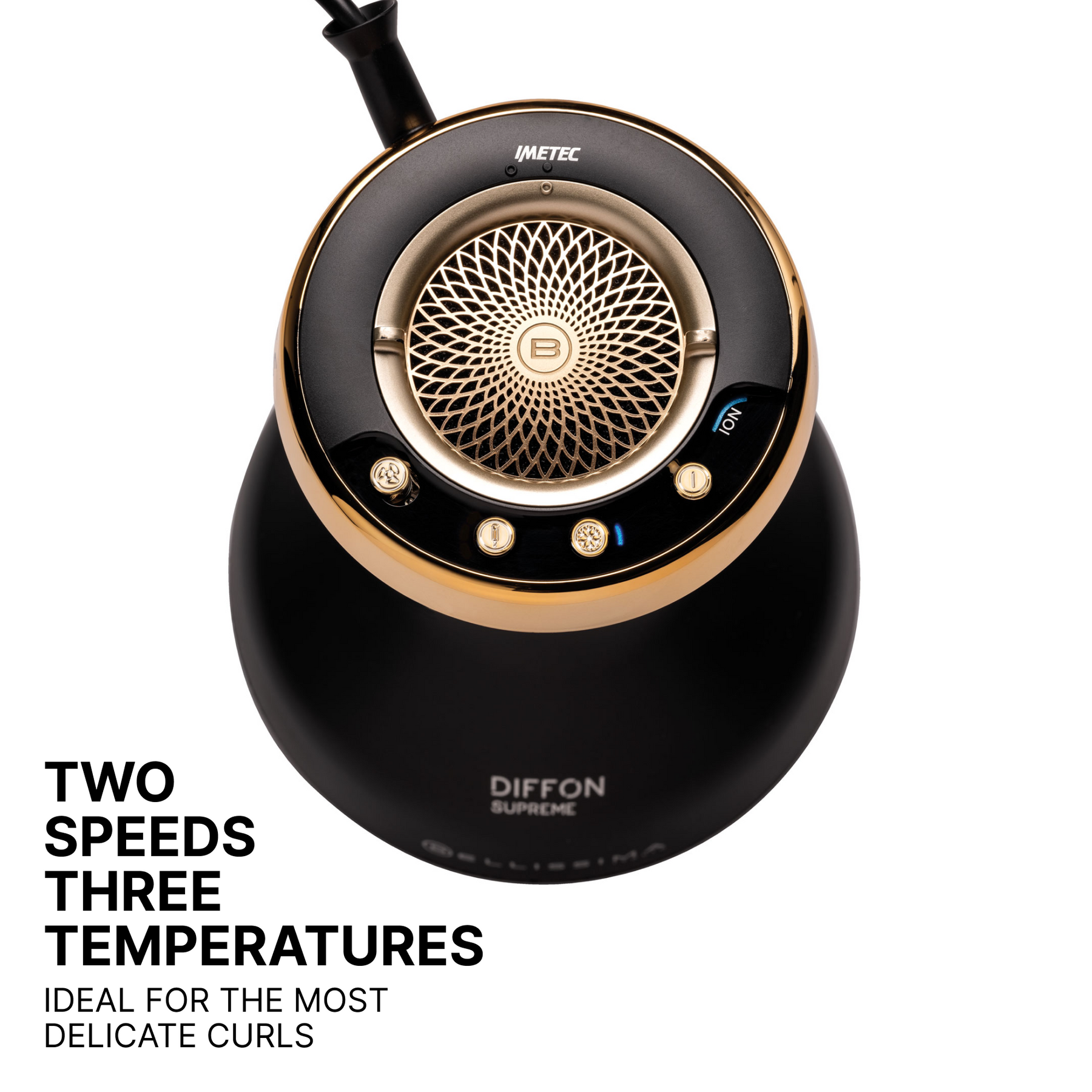 Bellissima Diffon Supreme speed and temperature settings