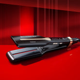 Bellissima Absolute Hair Straightener against a red background