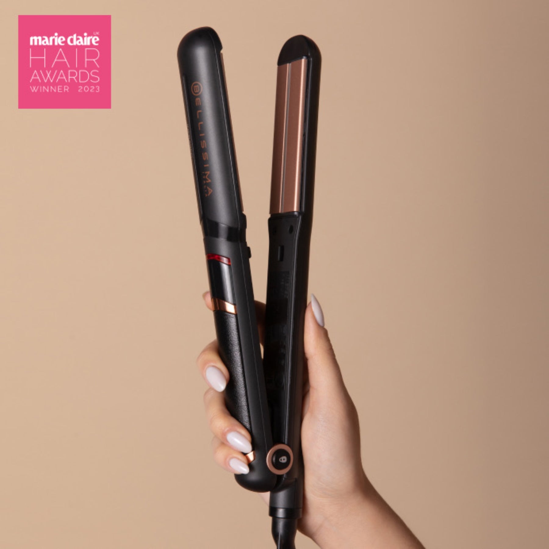 Bellissima Creativity Infrared Hair Straighteners with Marie Claire Awards Winner badge