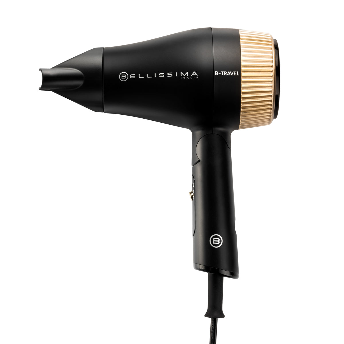 Side view of the Bellissima Travel Hair Dryer