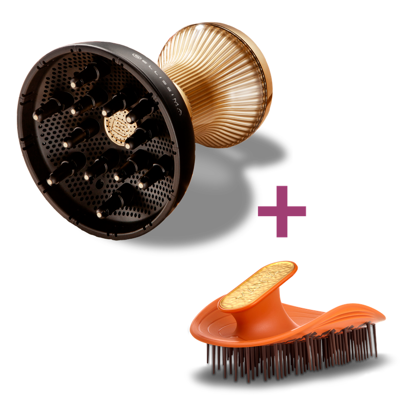 Diffon Supreme & Manta Curly Hairbrush Bundle