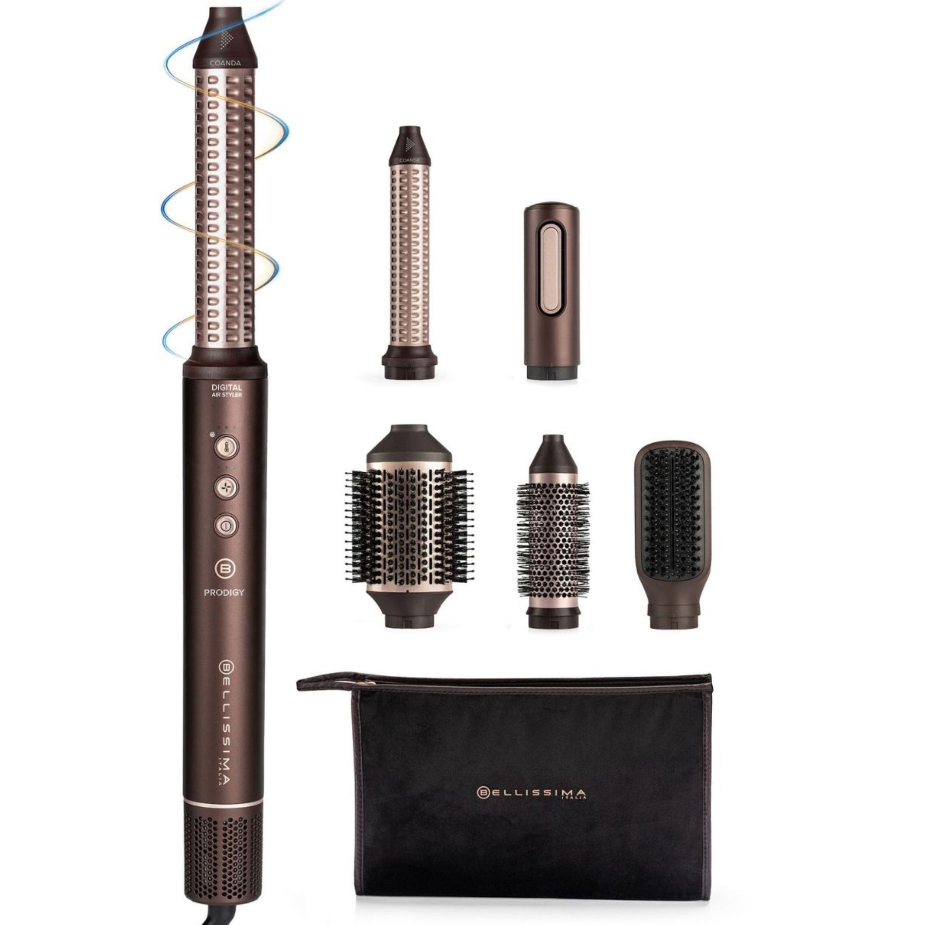 Prodigy hair styler with all the accessories and beauty bag