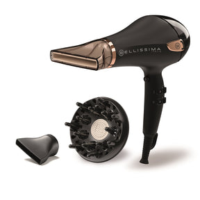 Bellissima Ceramic Hair Dryer with Nozzle and Ceramic Diffuser attachments