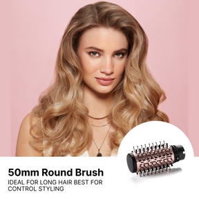 Image of model highlighting the 50mm Round Brush accessory